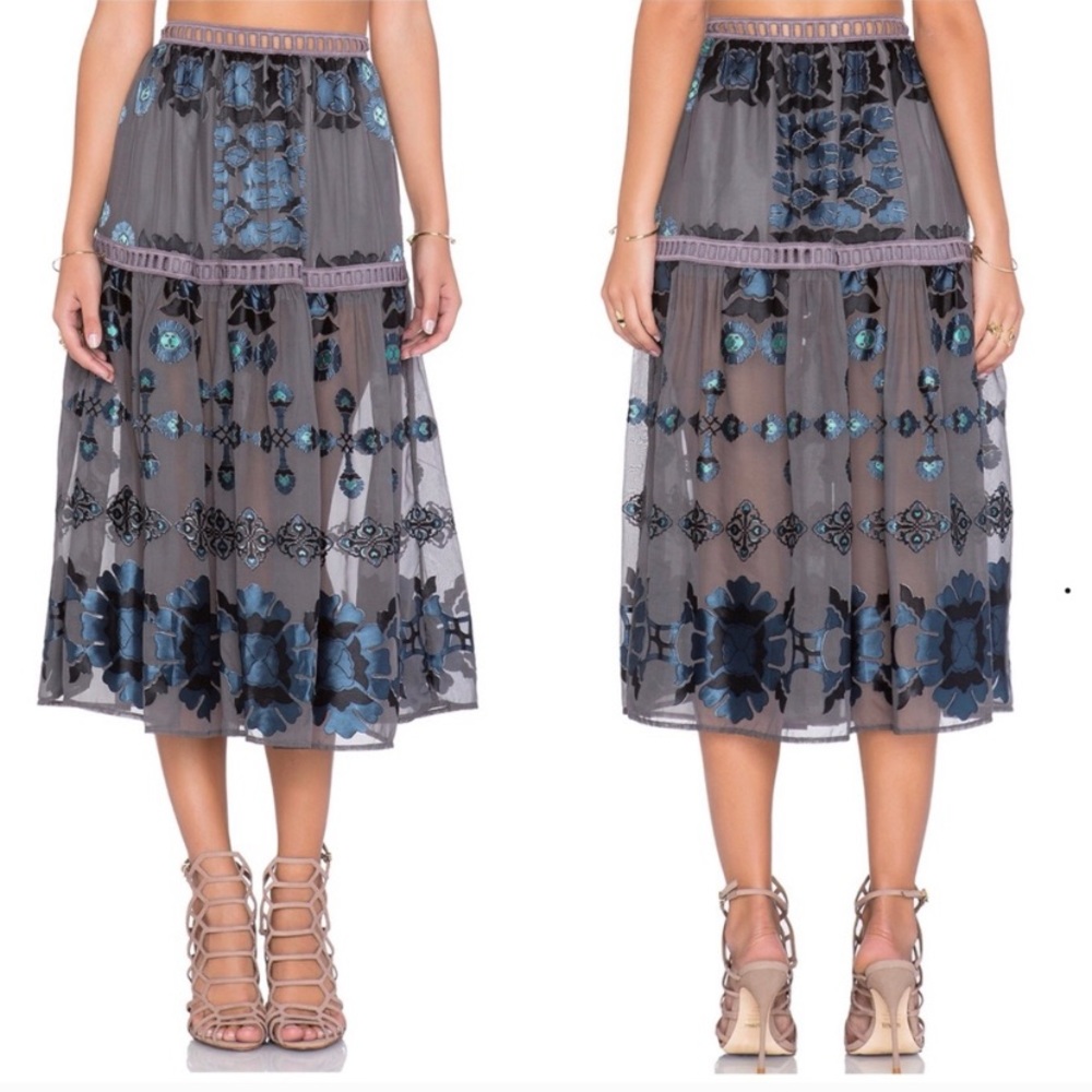 For Love & Lemons Barcelona Midi Skirt - Picture 7 of 7